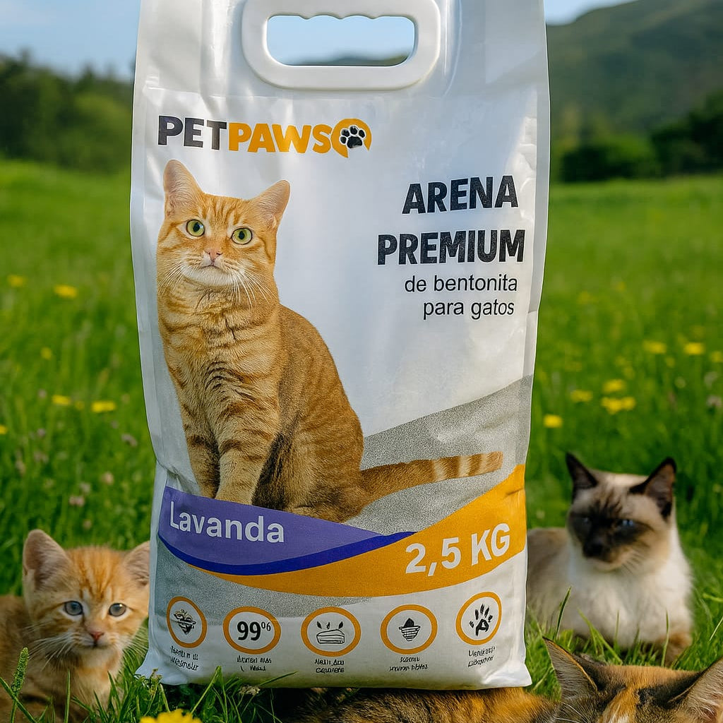 Arena sanitaria de gato premium
