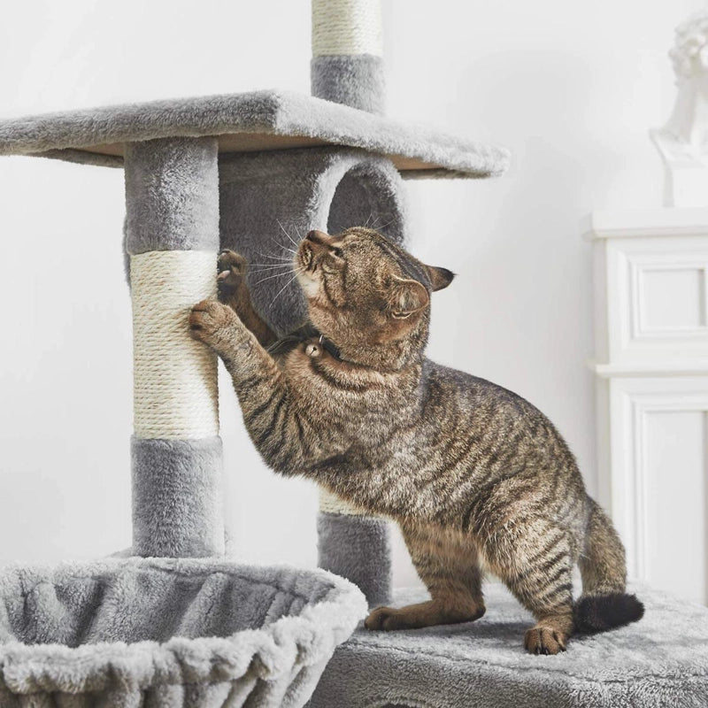 Rascador para gatos con hamaca y cueva