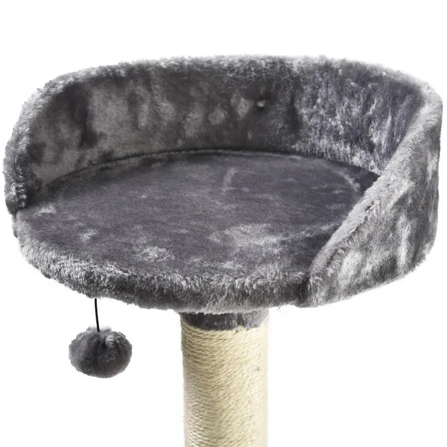 Rascador para gatos con jugetes